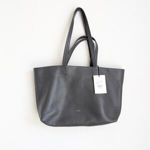 Cuyana GRAY Leather Tote Bag